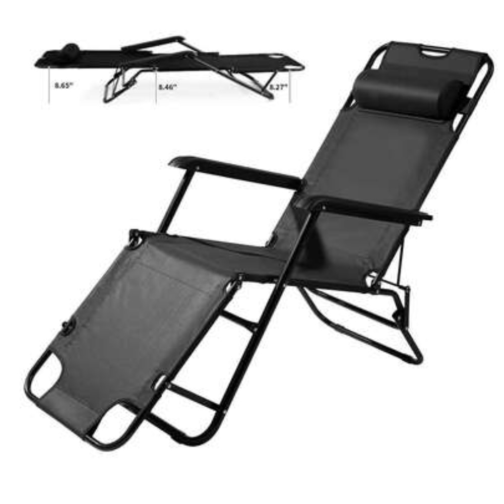 Outdoor Camping Folding Chair - Прочный портативный кемпинговый стул с подставкой