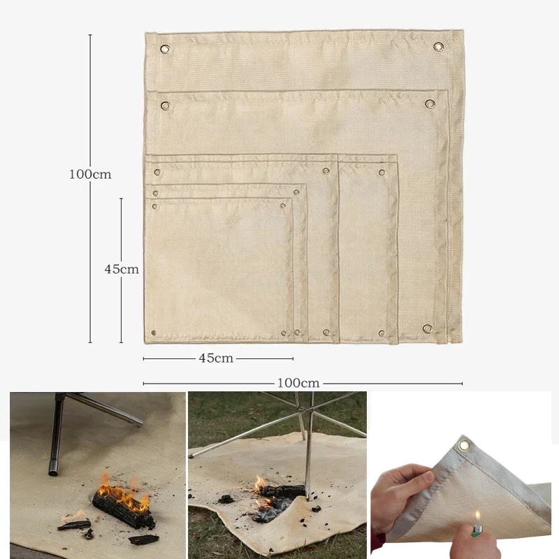 Outdoor Camping Fire Pit - Огнеупорный коврик для кемпинга, термостойкое покрывало,