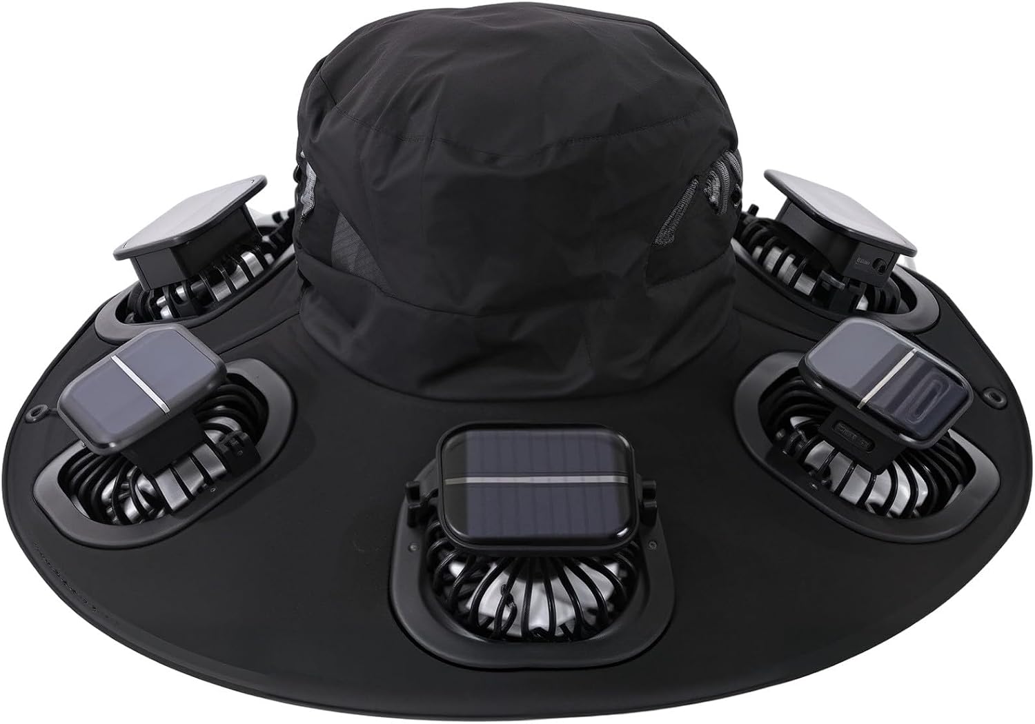 Outdoor Camping Fans - Солнечная кепка с 6 вентиляторами, дышащая,