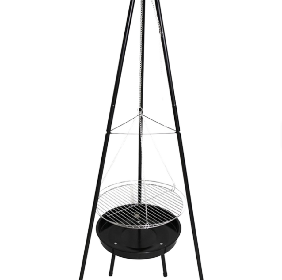 Outdoor Camping Fire Pit - Усиленный подвесной гриль-барбекю на треноге с