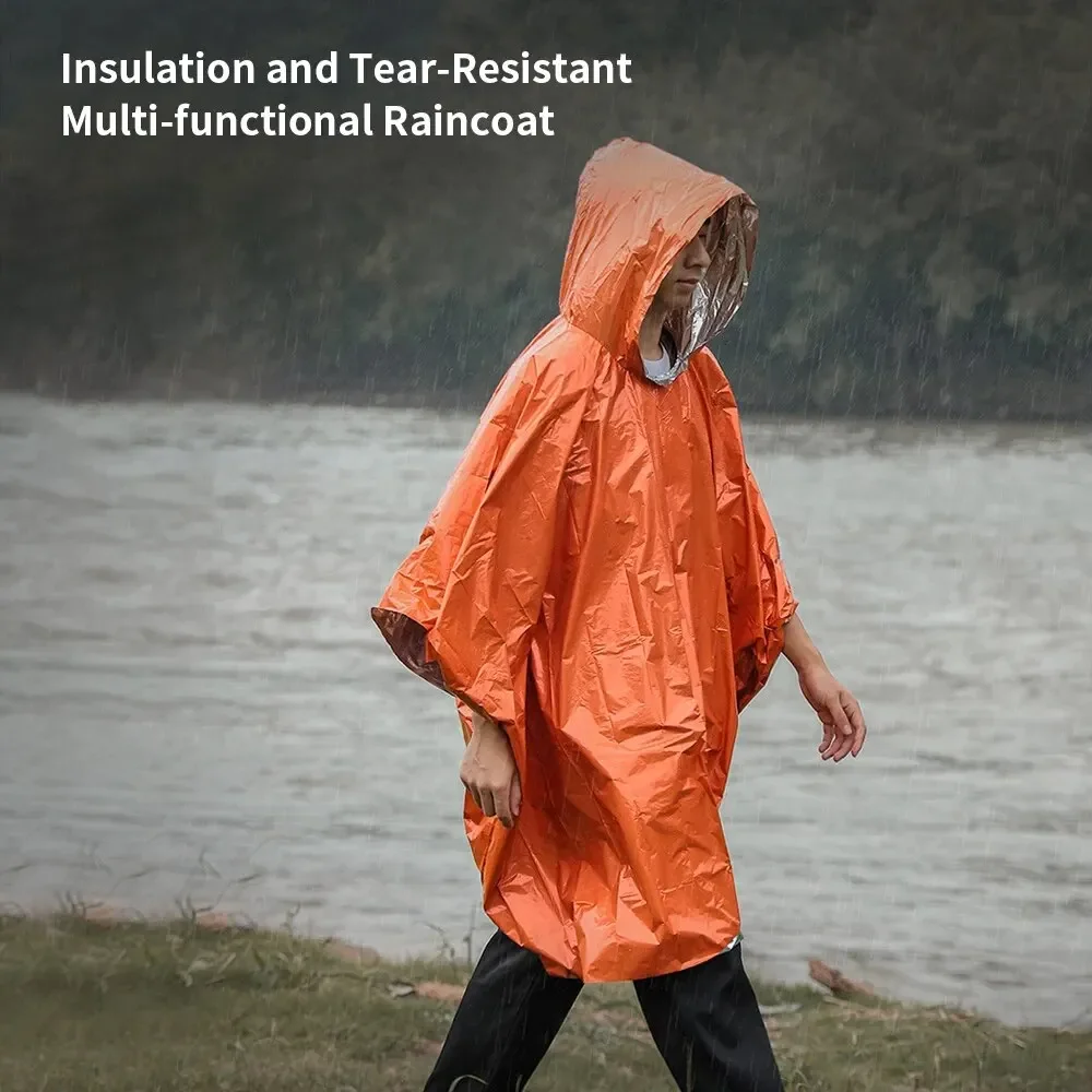 Camping Rain Poncho - Аварийный плащ-пончо, водонепроницаемая одежда от дождя,