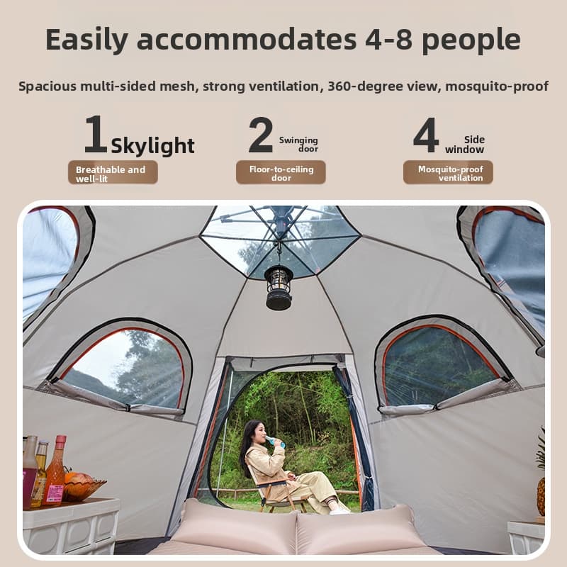Camping Zelt Outdoor - Портативная палатка для кемпинга на 5-8