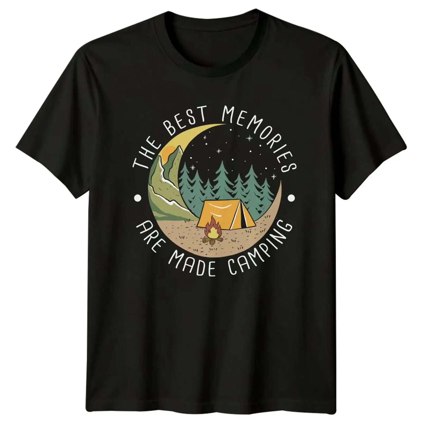 Camping Zelt Outdoor - Футболка Best Memories Camping с винтажным