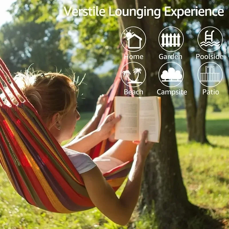 1 шт. Уличный холщовый гамак-к – обзор и цена Camping Rope