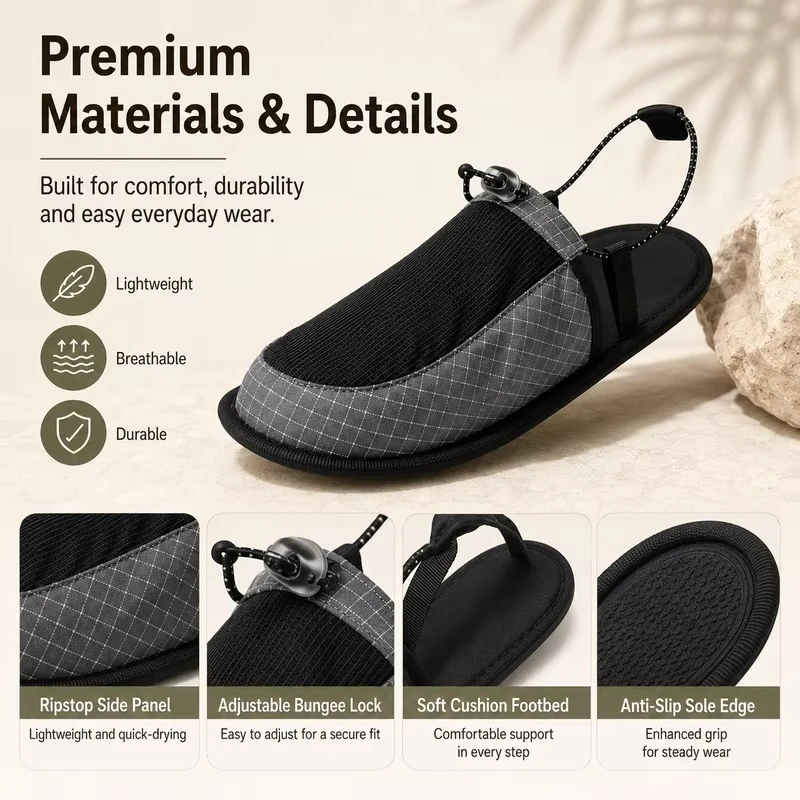 Ультралегкие складные туристич – обзор и цена Outdoor Camping Slippers