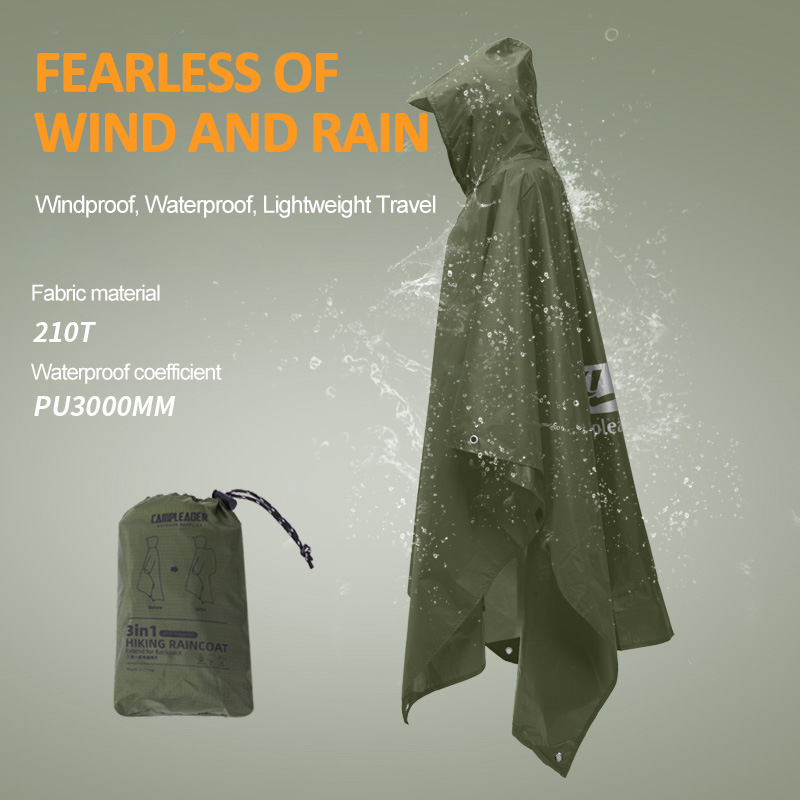 3 в 1, уличный плащ с капюшоно – обзор и цена Camping Rain Poncho