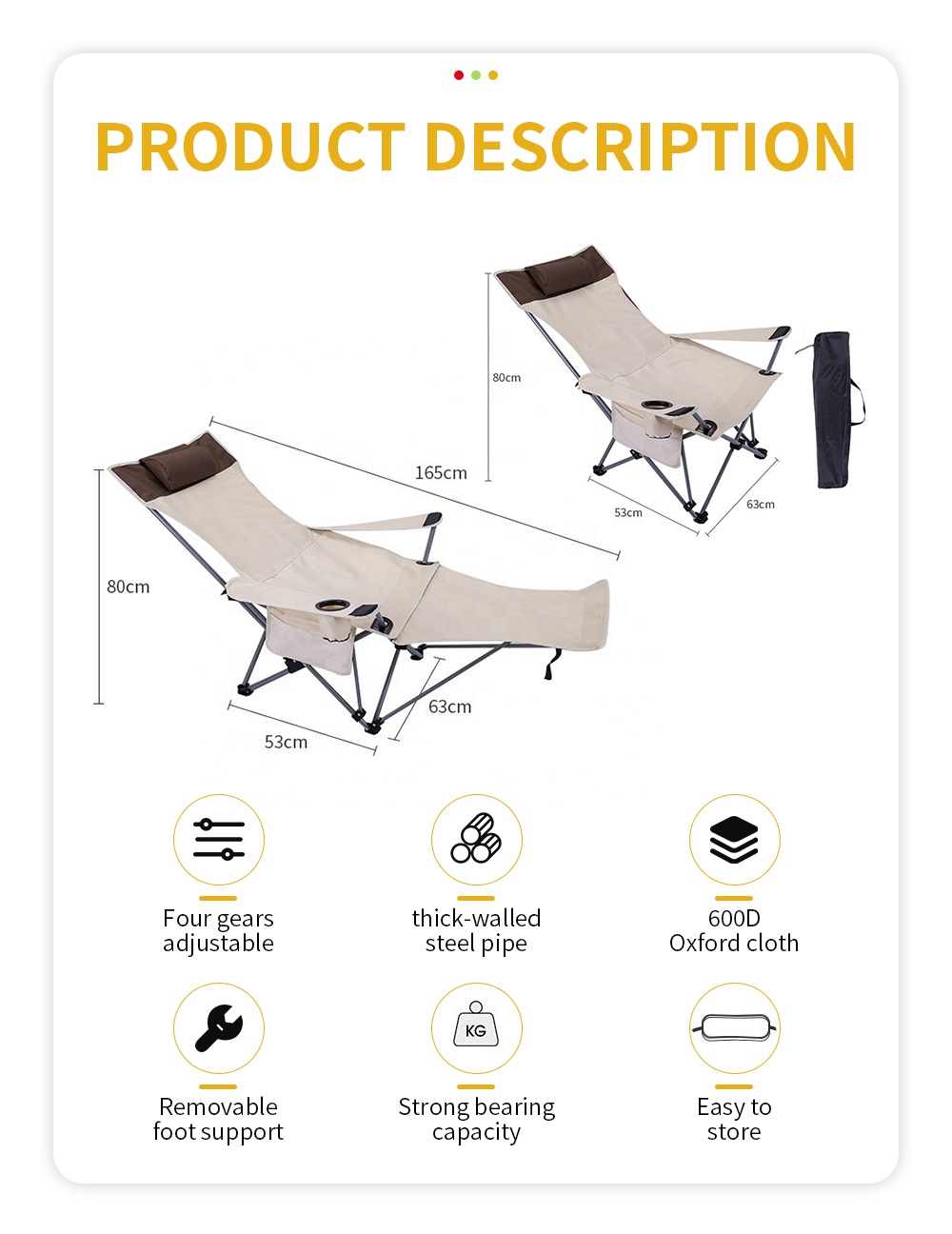 Портативное складное кресло-ше – обзор и цена Outdoor Camping Folding Chair