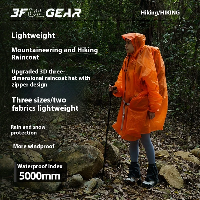 3F UL GEAR Плащ на молнии 15D  – обзор и цена Camping Rain Poncho