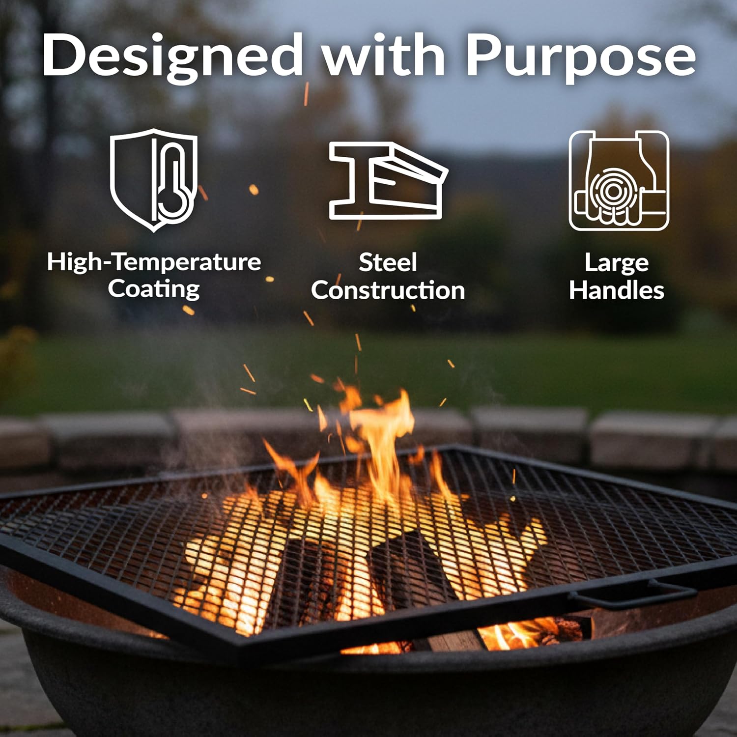 40-дюймовая квадратная прочная – обзор и цена Outdoor Camping Fire Pit