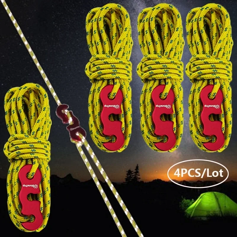 4 шт. прочные веревки для кемп – обзор и цена Outdoor Camping Canopy