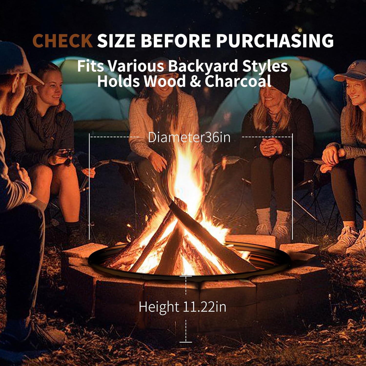 Кольцо для костровой чаши 36 д – обзор и цена Outdoor Camping Fire Pit