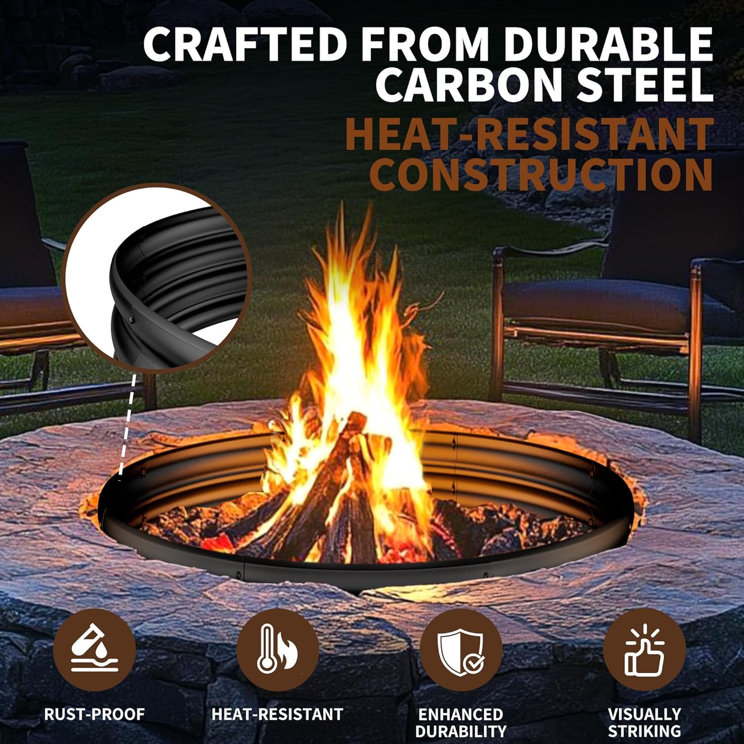 Кольцо для костровой чаши 36 д – обзор и цена Outdoor Camping Fire Pit