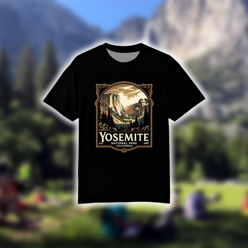 Футболка с винтажным принтом Y – обзор и цена Outdoor Camping Yosemite