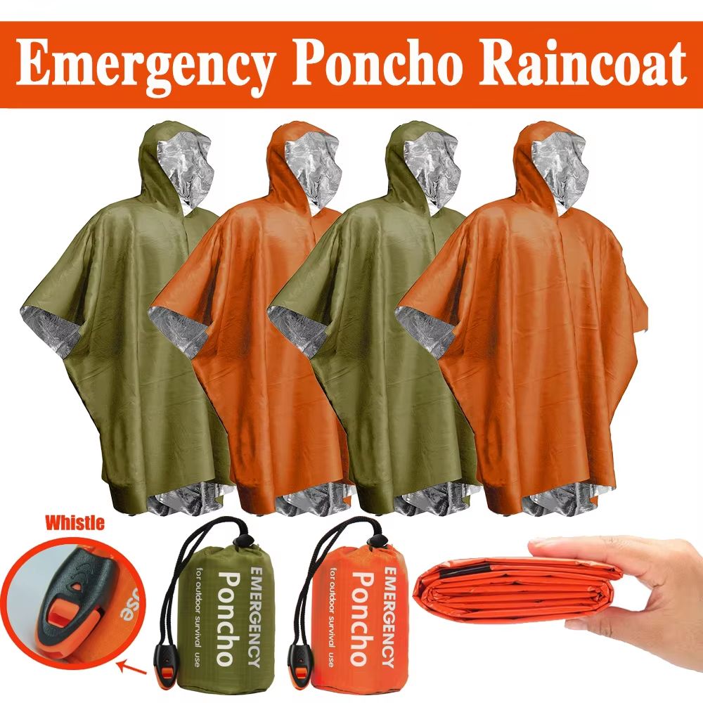 Аварийный дождевой плащ-пончо, – обзор и цена Camping Rain Poncho